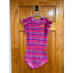 Bonmot Organic Rainbow Stripe Terry Playsuit Size 10–11Y